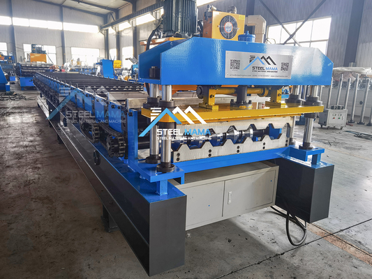 Compact Roof Sheet Roll Forming Machine With 8-15m/min Forming Speed And Hydraulic Cutting