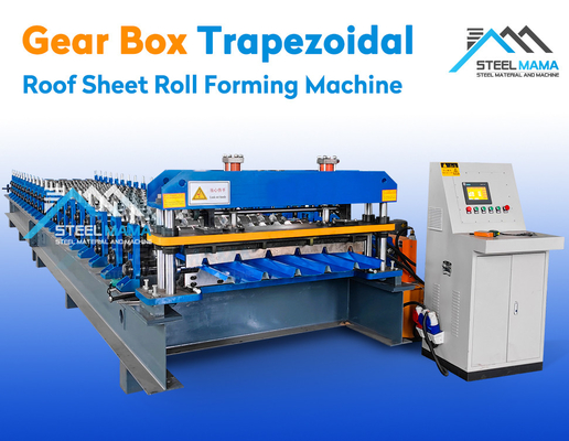 45# Steel Roller Hydraulic Cutting Roofing Sheet Roll Forming Machine With 5.5Kw