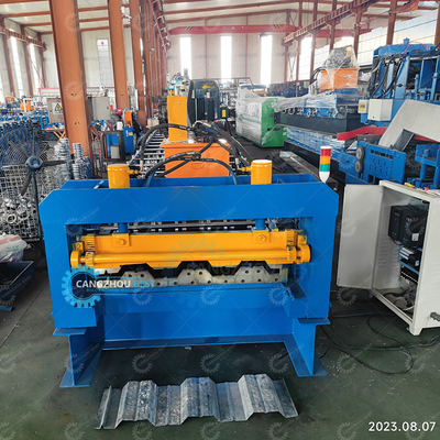 Hydrauic Cutting Heavy Duty Decking Sheet Floor Roll Forming Making Machine