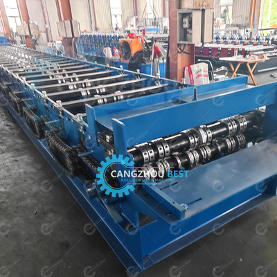 Hydrauic Cutting Heavy Duty Decking Sheet Floor Roll Forming Making Machine
