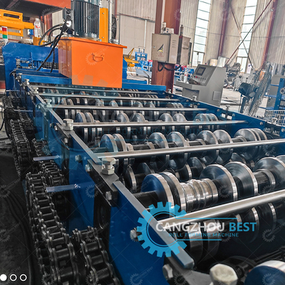 Hydrauic Cutting Heavy Duty Decking Sheet Floor Roll Forming Making Machine