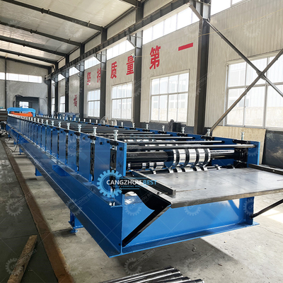 Galvanized Flying Cutter Non Stop 20m/min Decking Floor Steel Sheet Roll Forming Machine