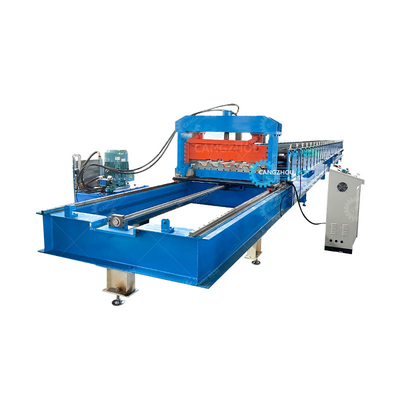 Galvanized Flying Cutter Non Stop 20m/min Decking Floor Steel Sheet Roll Forming Machine