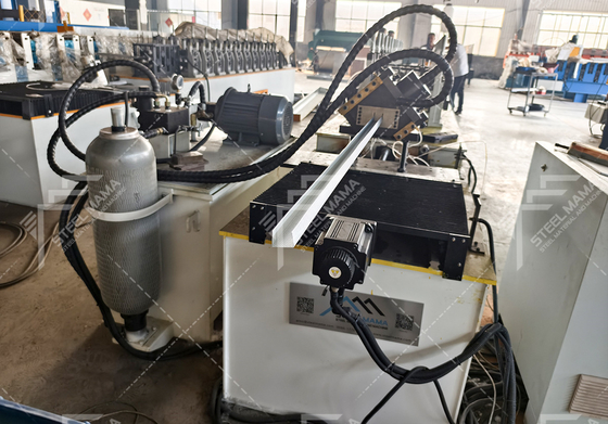 PLC Automatic Metal Stud and Track Roll Forming Machine for C U L T Ceiling Grid Production