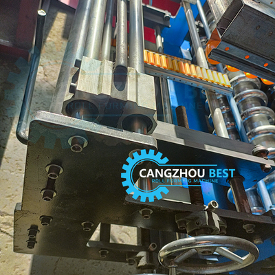 Color Trapezoidal IBR Steel Roof Roll Forming Machine Hydraulic Cutting Device