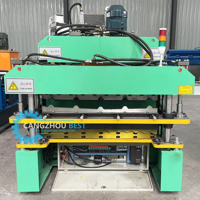 Color Steel Profile Hydraulic Double Layer Sheet Metal Roofing Machine PLC Control