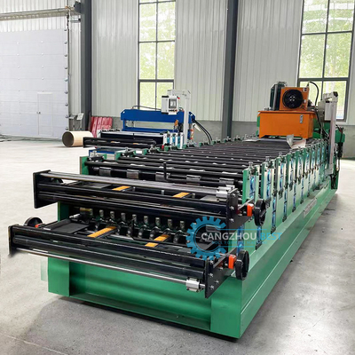 Color Steel Profile Hydraulic Double Layer Sheet Metal Roofing Machine PLC Control