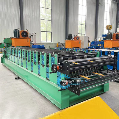 Color Steel Profile Hydraulic Double Layer Sheet Metal Roofing Machine PLC Control