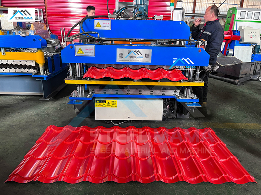 PLC Controlled Double Profile Roofing Sheet Roll Forming Machine for Production