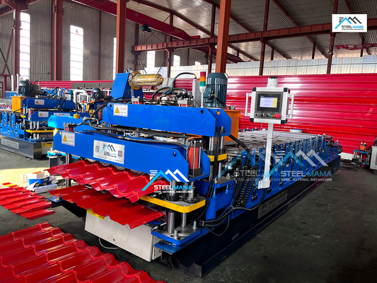 PLC Controlled Double Profile Roofing Sheet Roll Forming Machine for Production
