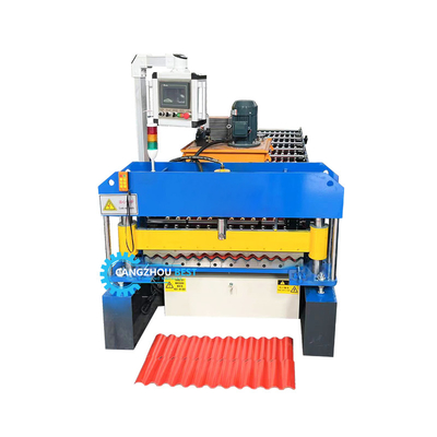 PPGI Chain Driven Electric 3KW Corrugated Profile Roofing Sheet Roll Forming Machine