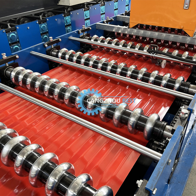 PPGI Chain Driven Electric 3KW Corrugated Profile Roofing Sheet Roll Forming Machine
