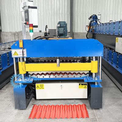 PPGI Chain Driven Electric 3KW Corrugated Profile Roofing Sheet Roll Forming Machine