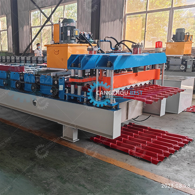 Pressing Glazed Roofing Tile Roll Forming Machine /Line High Performance
