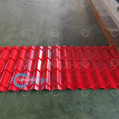 Pressing Glazed Roofing Tile Roll Forming Machine /Line High Performance