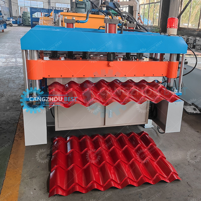 Pressing Glazed Roofing Tile Roll Forming Machine /Line High Performance