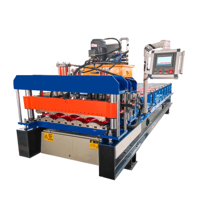 Color Steel Coated Charcoal Grey Oriental Roman Tile Roll Forming Machine 0.3-0.8mm Coil Thickness