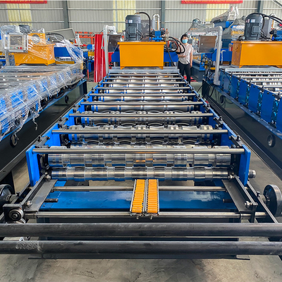 Color Steel Coated Charcoal Grey Oriental Roman Tile Roll Forming Machine 0.3-0.8mm Coil Thickness