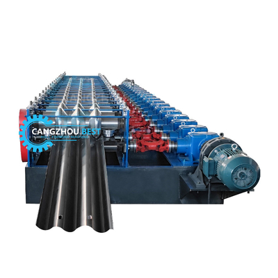 Steel Thickness 4mm Iron Fast Change 2&amp;3 Waves Crash Barrier Roll Forming Machine