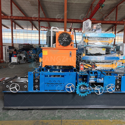 Self Lock Double Head Galvanized Steel 1.2mm Thickness Steel Door Frame Roll Forming Machine