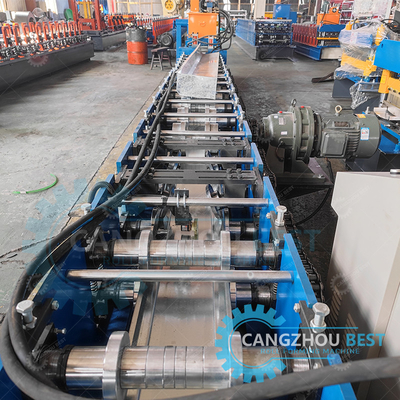 Self Lock Double Head Galvanized Steel 1.2mm Thickness Steel Door Frame Roll Forming Machine