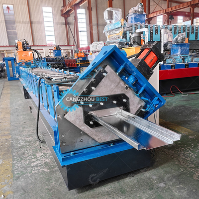 Self Lock Double Head Galvanized Steel 1.2mm Thickness Steel Door Frame Roll Forming Machine