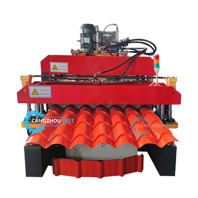 Color Steel PLC Control Double Layer Roofing Sheet Bamboo Tile Roll Forming Machine