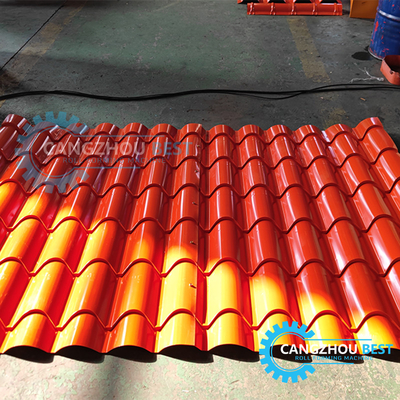 Color Steel PLC Control Double Layer Roofing Sheet Bamboo Tile Roll Forming Machine