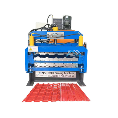 Hydraulic Power 5.5kw Color Roofing Double Layer IBR Corrugated Tile Roll Forming Machine