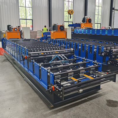 Hydraulic Power 5.5kw Color Roofing Double Layer IBR Corrugated Tile Roll Forming Machine