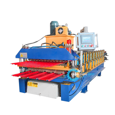 1000mm Coil Width IBR Sheet Corrugated Steel Profile Double Layer Roll Forming Machine