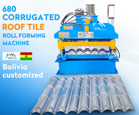 8.5kw Steel Glazed roof tile roll forming machine And Roof Sheet Making Machine