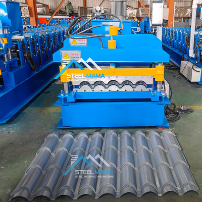 8.5kw Steel Glazed roof tile roll forming machine And Roof Sheet Making Machine