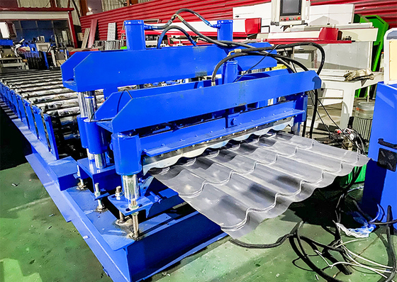 Galvanized Steel Hydraulic Cutting Roofing Panel glazed tile roll forming machine Cold