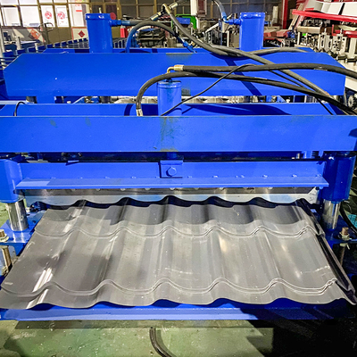 Galvanized Steel Hydraulic Cutting Roofing Panel glazed tile roll forming machine Cold