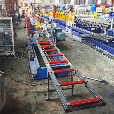 Heavy Duty Gear Box Transmission Solar Rack Unistruct C Channel Roll Forming Machine
