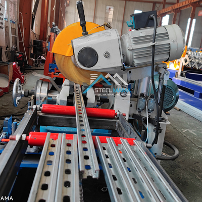 Heavy Duty Gear Box Transmission Solar Rack Unistruct C Channel Roll Forming Machine