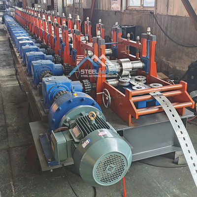 Heavy Duty Gear Box Transmission Solar Rack Unistruct C Channel Roll Forming Machine