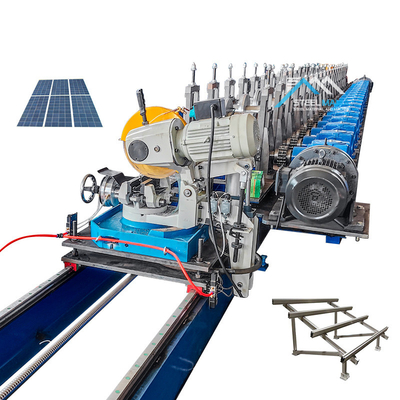Flying Cutting Hydraulic Punching Hole High Speed Unistruct C Channel Roll Forming Machine