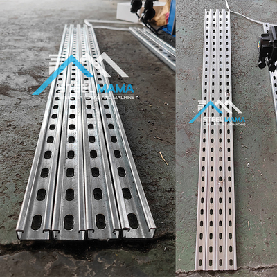Flying Cutting Hydraulic Punching Hole High Speed Unistruct C Channel Roll Forming Machine
