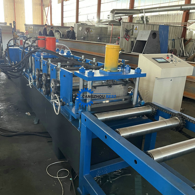 Hydraulic Cutting Self Lock Galvanized Steel Door Frame Roll Forming Machine