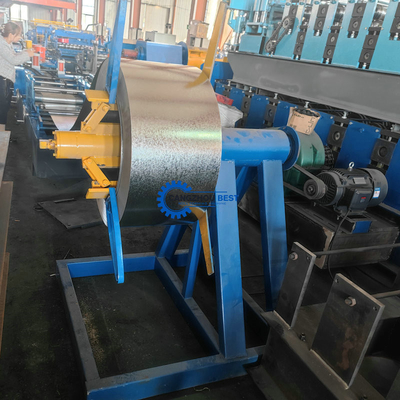 PLC Control System Steel Building Galvanized Self Lock Door Frame Roll Forming Machine