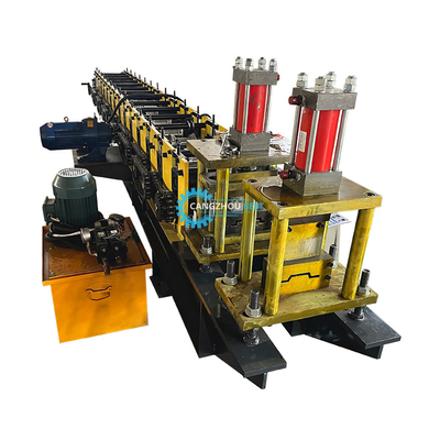 PLC Control Hydraulic Mold Cutting T Profile V Shape Fence Steel Making Roll Forming Machine