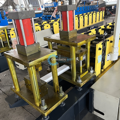PLC Control Hydraulic Mold Cutting T Profile V Shape Fence Steel Making Roll Forming Machine