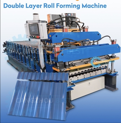 3.5T Chain Transmission 1000mm Roof Tile Roll Forming Machine