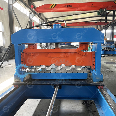 PLC Control System Floor Deck Roll Forming Machine 1250mm Width For Decking Sheet Fabrication