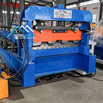 Adjustable Cutting Length Steel Floor Deck Roll Forming Machine For 13T Load Capacity In High Demand
