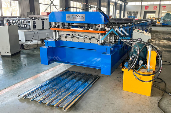 1250mm Width Floor Deck Roll Forming Machine With Adjustable Cutting Length And Hydraulic Cutting Type