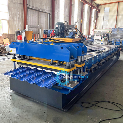 Steel Profile Zee Tile PPGI 0.3mm Roof Tile Forming Machine For Construction