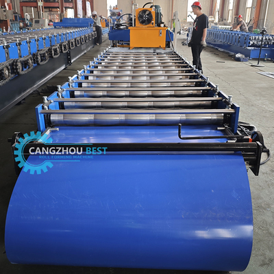 Steel Profile Zee Tile PPGI 0.3mm Roof Tile Forming Machine For Construction